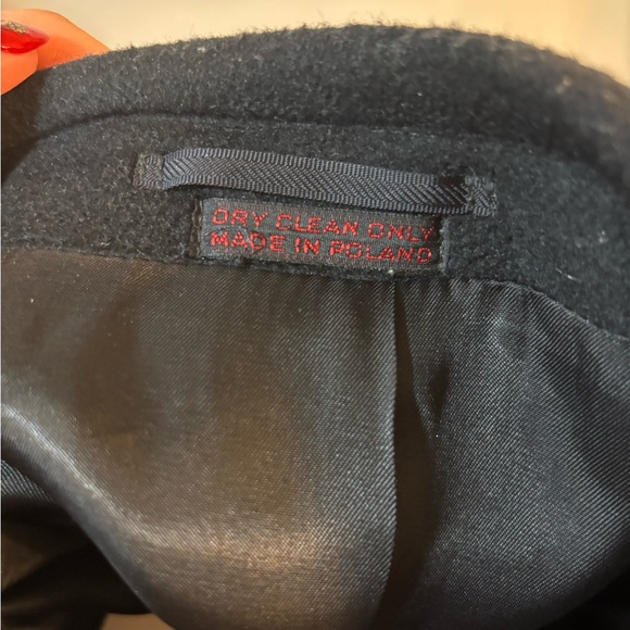 Classic Men’s Wool Black Overcoat - Picture 4 of 6